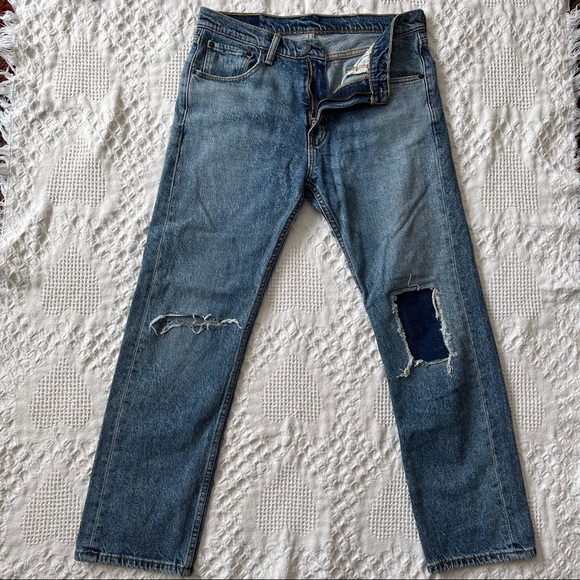 Levi Strauss Men’s Ripped Patch Jeans
